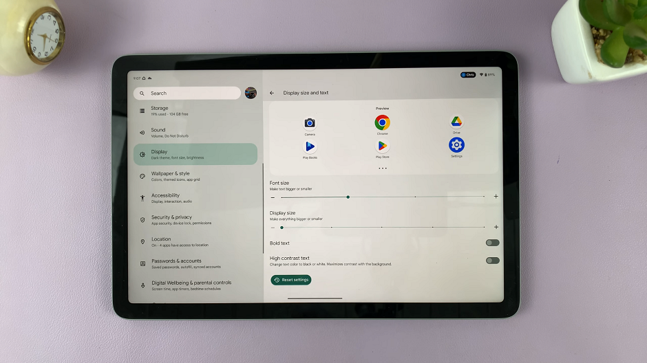 Make Display Size Smaller On Google Pixel Tablet