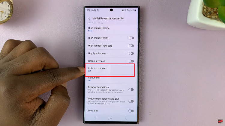 Turn Color Correction ON & OFF In Samsung Galaxy
