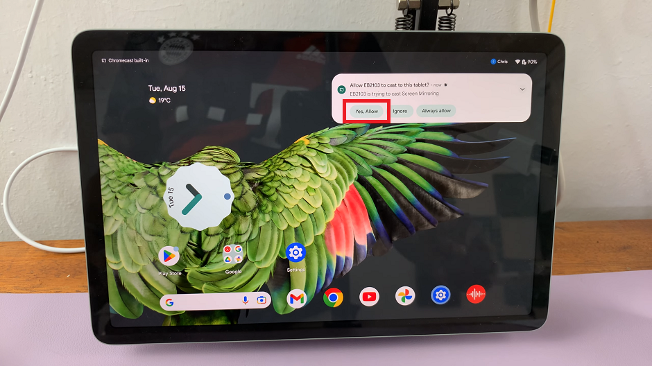 Allow Android Phone To Google Pixel Tablet?