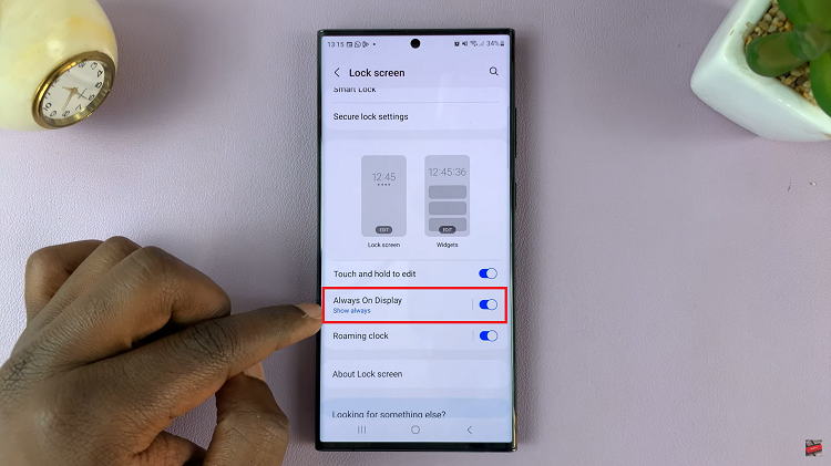 Change Screen Orientation Of Always ON Display For Samsung Galaxy S23