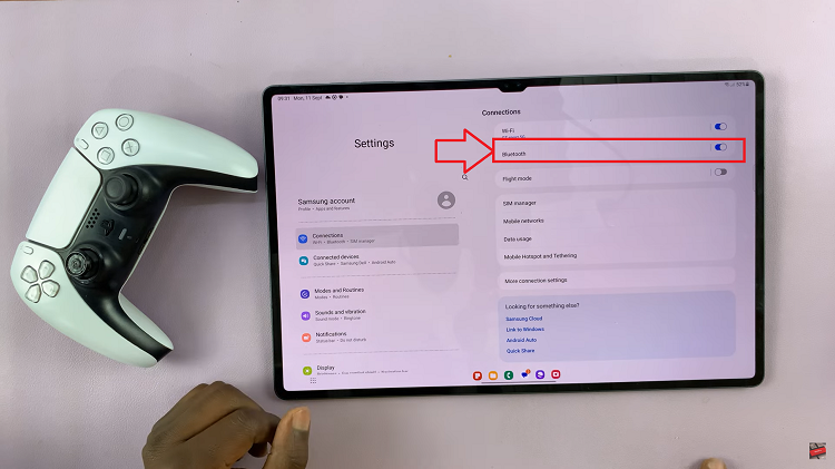 Connect PS5 Controller To Samsung Galaxy Tab S9
