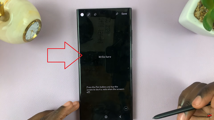 Enable & Disable Screen Off Memos On Samsung Galaxy S23 Ultra S Pen