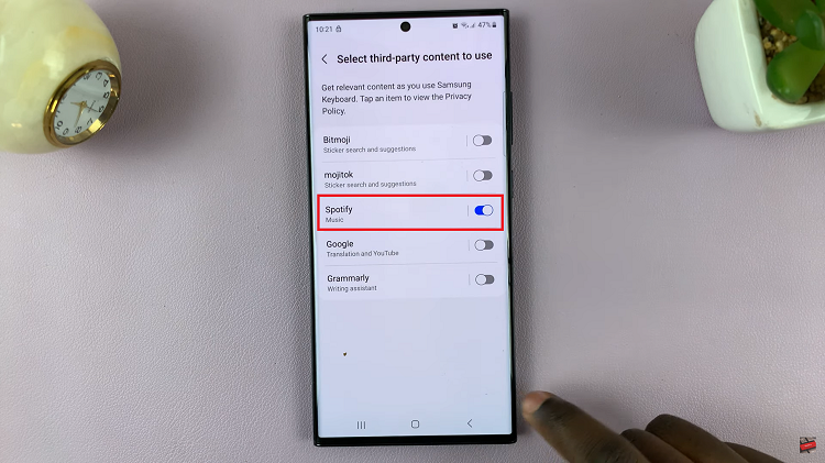 Enable & Disable Spotify Music On Keyboard Of Samsung Galaxy S23