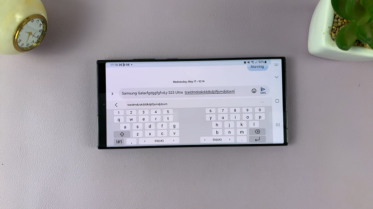 Enable Split Keyboard In Landscape View On Samsung Galaxy S23