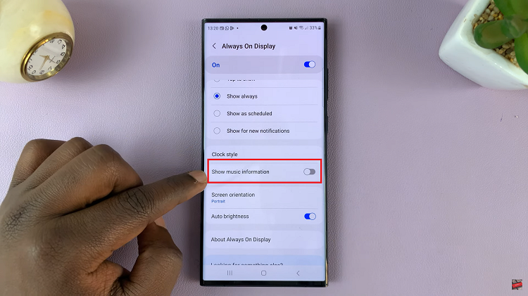 Hide Music Information On Always ON Display Of Samsung Galaxy S23