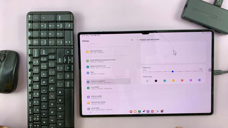 How To Change Mouse Pointer Size & Color On Samsung Galaxy Tab S9 Series