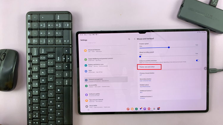 How To Change Mouse Pointer Size & Color On Samsung Galaxy Tab S9 Series