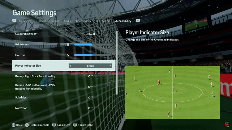 How To Change Player Indicator Size On EA Sports FC 24