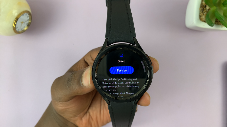 How To Enable & Disable Sleep Mode On Samsung Galaxy Watch 6
