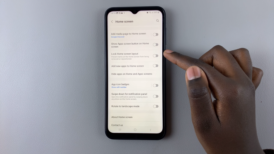 How To Disable Lock Home Screen Layout On Samsung Galaxy A14