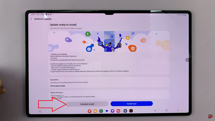 Manually Update Samsung Galaxy Tab S9