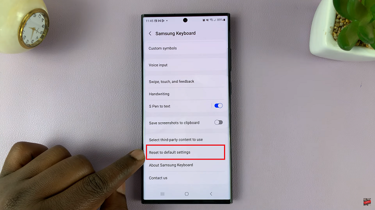 Reset Keyboard To Default Settings On Samsung Galaxy S23