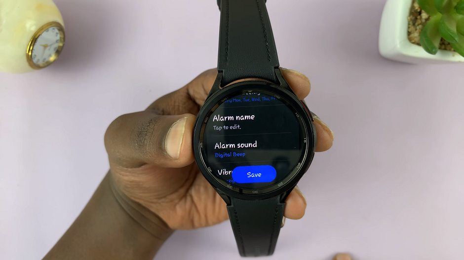 Save Custom Alarm On Samsung Galaxy Watch 6 and 6 Classic
