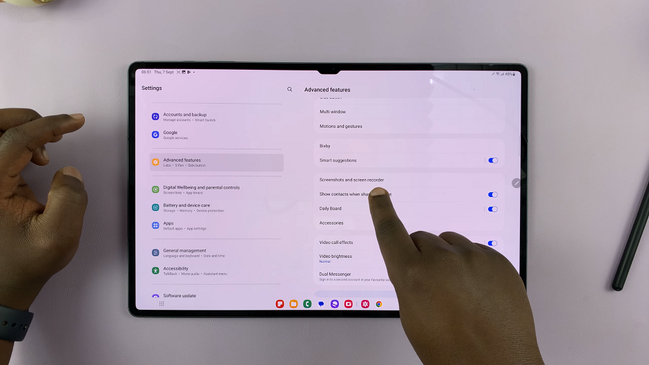 Additional Screen Recording Settings
