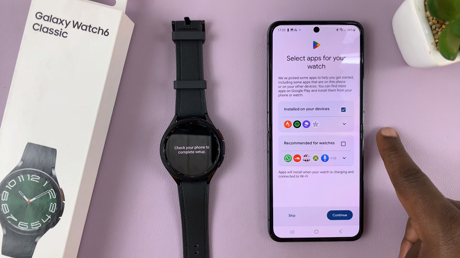 Select Apps To Install On Watch6
