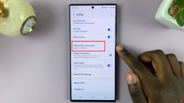 Set The S Pen To Do Nothing When Removed On Samsung Galaxy S23 Ultra