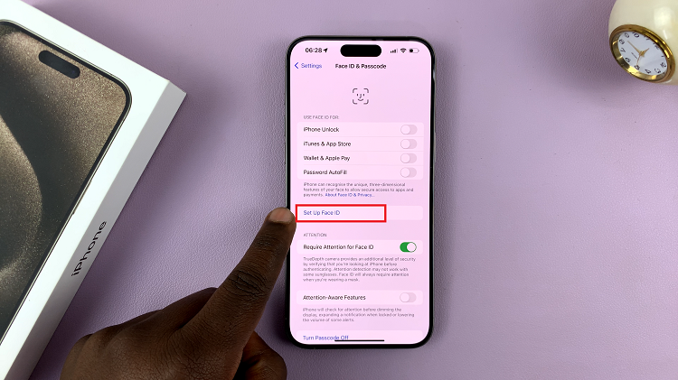 Set Up Face ID Unlock On iPhone 15 or iPhone 15 Pro