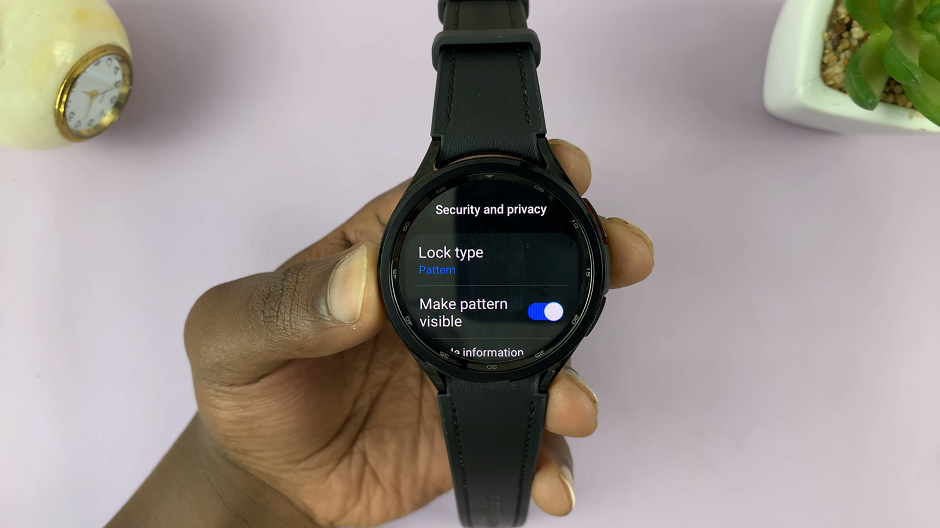 Lock Screen Pattern On Samsung Galaxy Watch 6/6 Classic