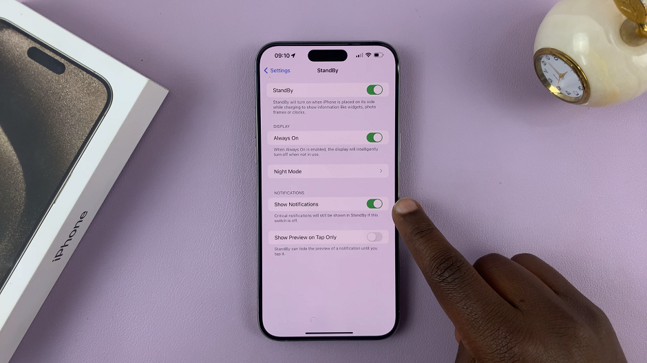 How To Enable Notifications In Standby Mode On iPhone 15 & 15 Pro