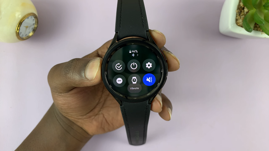 Turn ON Vibrate Mode On Samsung Galaxy Watch 6/6 Classic via Quick Settings