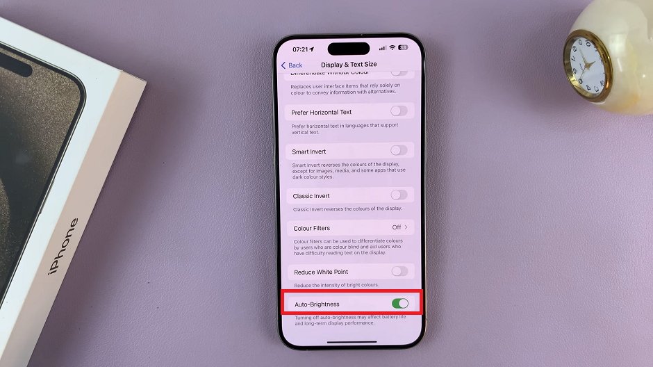 How To Turn ON Screen Auto Brightness On iPhone 15 & iPhone 15 Pro