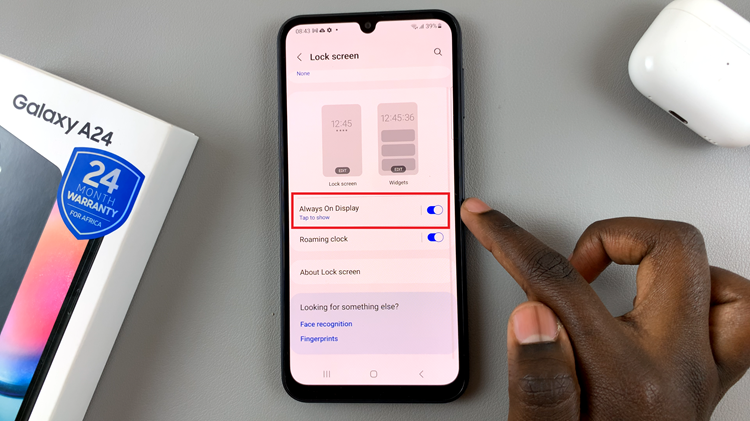 Change Screen Orientation For AOD On Samsung Galaxy A24