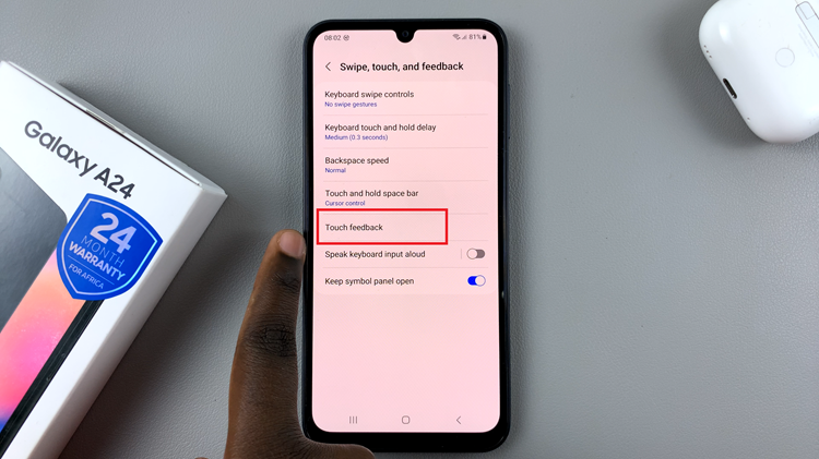 Disable Keyboard Vibration On Samsung Galaxy A24