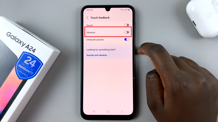 Disable Keyboard Vibration On Samsung Galaxy A24