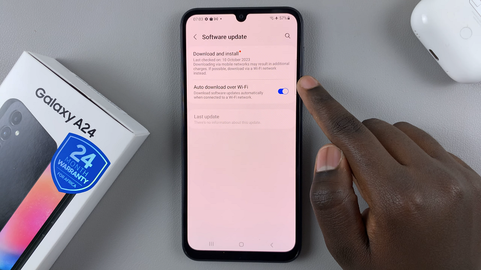 How To Auto-download Update Over Wi-Fi Samsung Galaxy A24