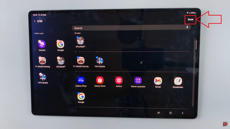 Hide Apps On Samsung Galaxy S9 Tablet