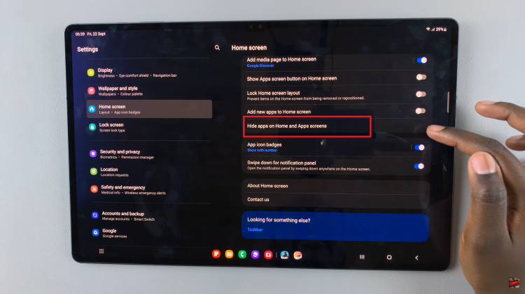 Hide Apps On Samsung Galaxy S9 Tablet