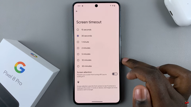 How To Change Screen Timeout Period On Google Pixel 8 & 8 Pro