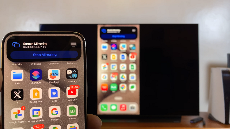 How To Stop Screen Mirroring iPhone 15 & iPhone 15 Pro To Smart TV via Dynamic Island