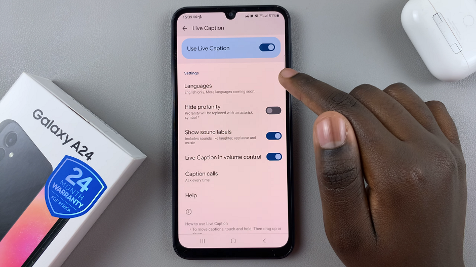 How To Turn Live Captions ON On Samsung Galaxy A24