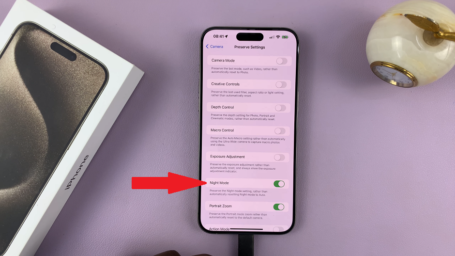 Preserve Night Mode Settings