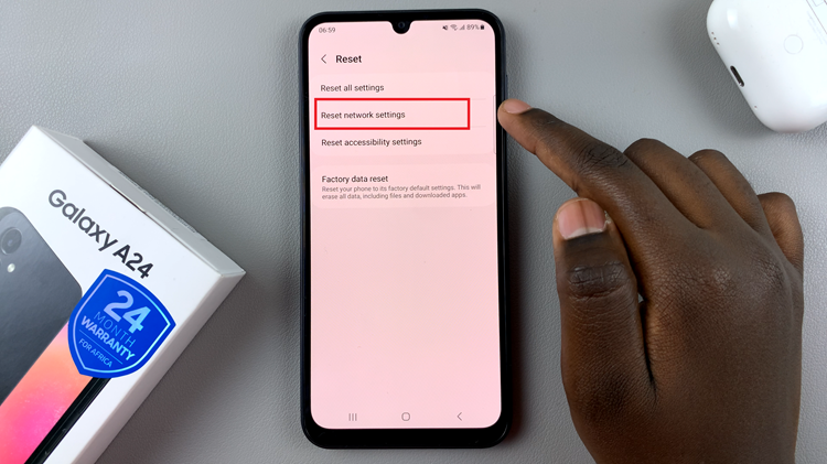 Reset Network Settings On Samsung Galaxy A24
