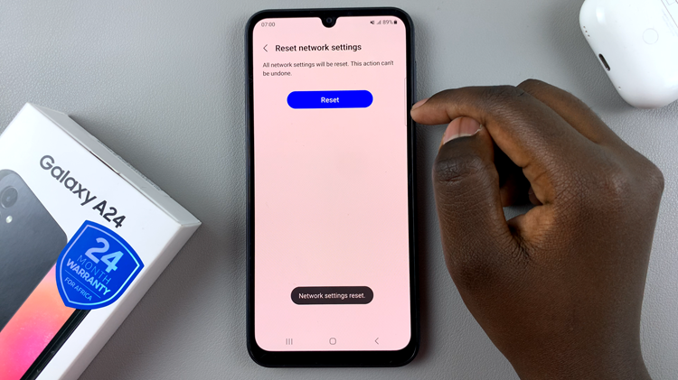 Reset Network Settings On Samsung Galaxy A24