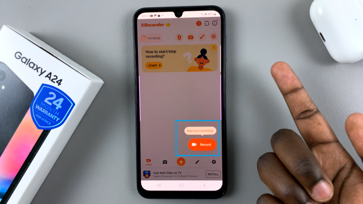 Screen Record On Samsung Galaxy A24