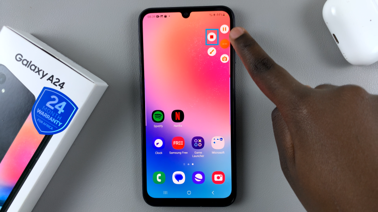 Screen Record On Samsung Galaxy A24