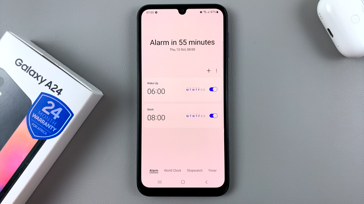 Set Alarm On Samsung Galaxy A24