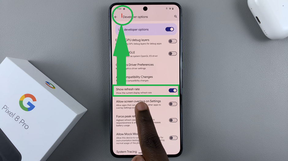 Check Refresh Rate On Google Pixel 8 & Pixel 8 Pro