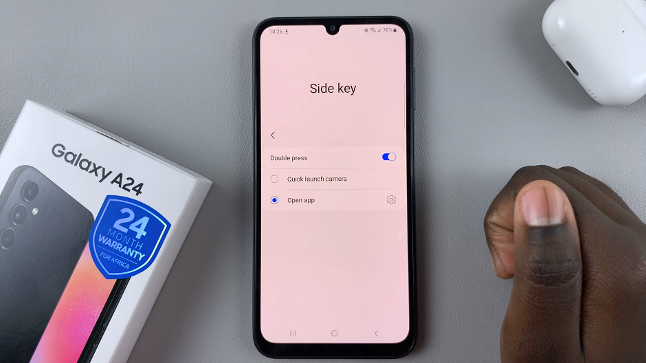 Side Key to open App