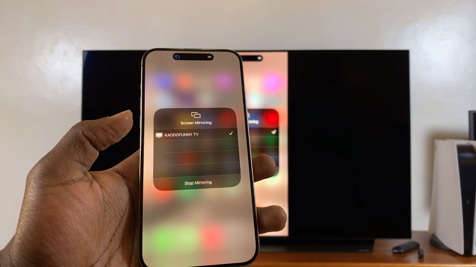How To Stop Screen Mirroring iPhone 15 & iPhone 15 Pro To Smart TV via Control Center