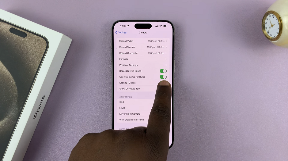 How To Set Volume Up Button For Burst Photos