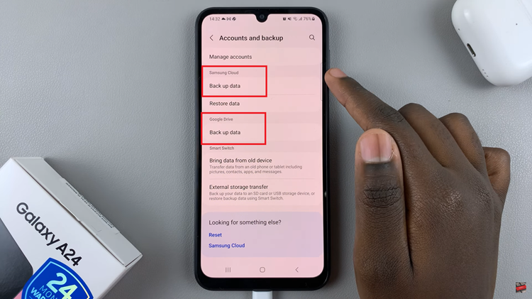 Back Up Samsung Galaxy A24