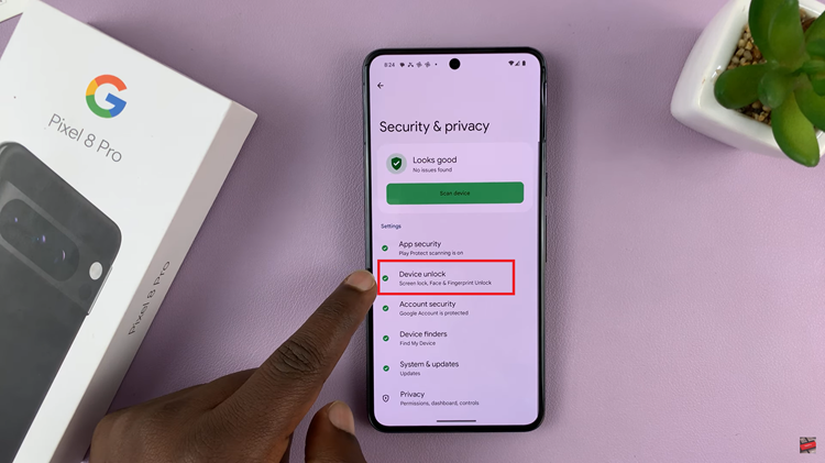 Delete Face Unlock From Google Pixel 8