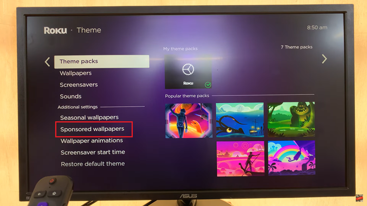 Disable Sponsored Wallpapers On Roku TV