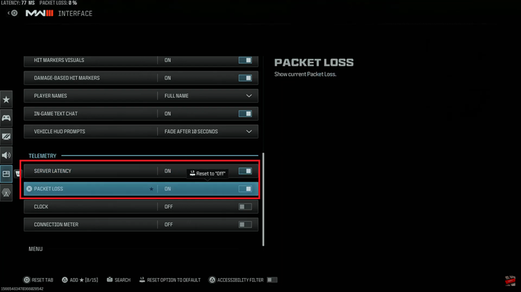 Display Latency & Packet Loss In Call Of Duty Modern Warfare 3