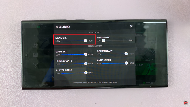 How To Adjust Menu Volume Sounds On FC 24 Mobile