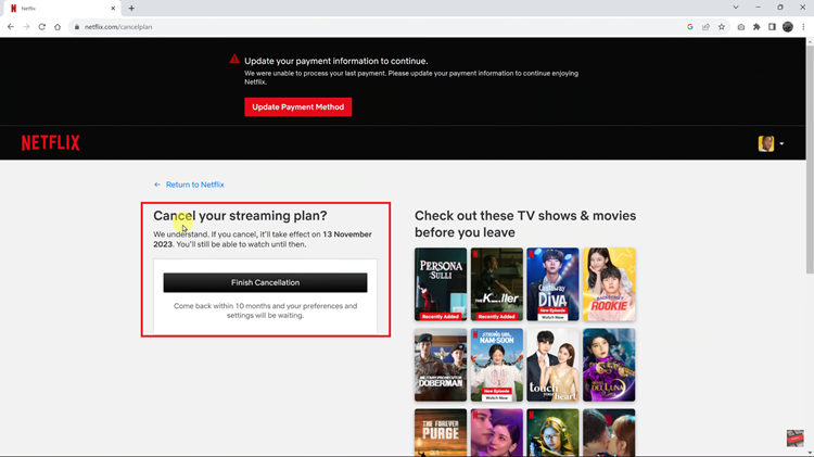 How To Cancel Netflix Subscription 2023